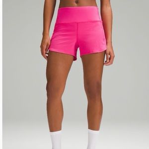 Lululemon Speed Up Sonic Pink High Rise Short 4” long size 4